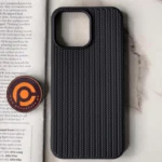 iPhone 16 Pro Max Woven Design Leather Feel Case - Image 2
